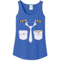 Halloween Gift Airplane Airline Pilot Costume Dress Up Gift Ladies Essential Tank