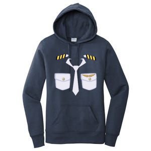 Halloween Gift Airplane Airline Pilot Costume Dress Up Gift Women's Pullover Hoodie