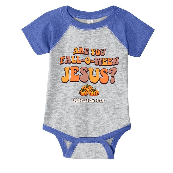 Halloween Groovy Are You Falloween Jesus Christian Faith Gift Infant Baby Jersey Bodysuit