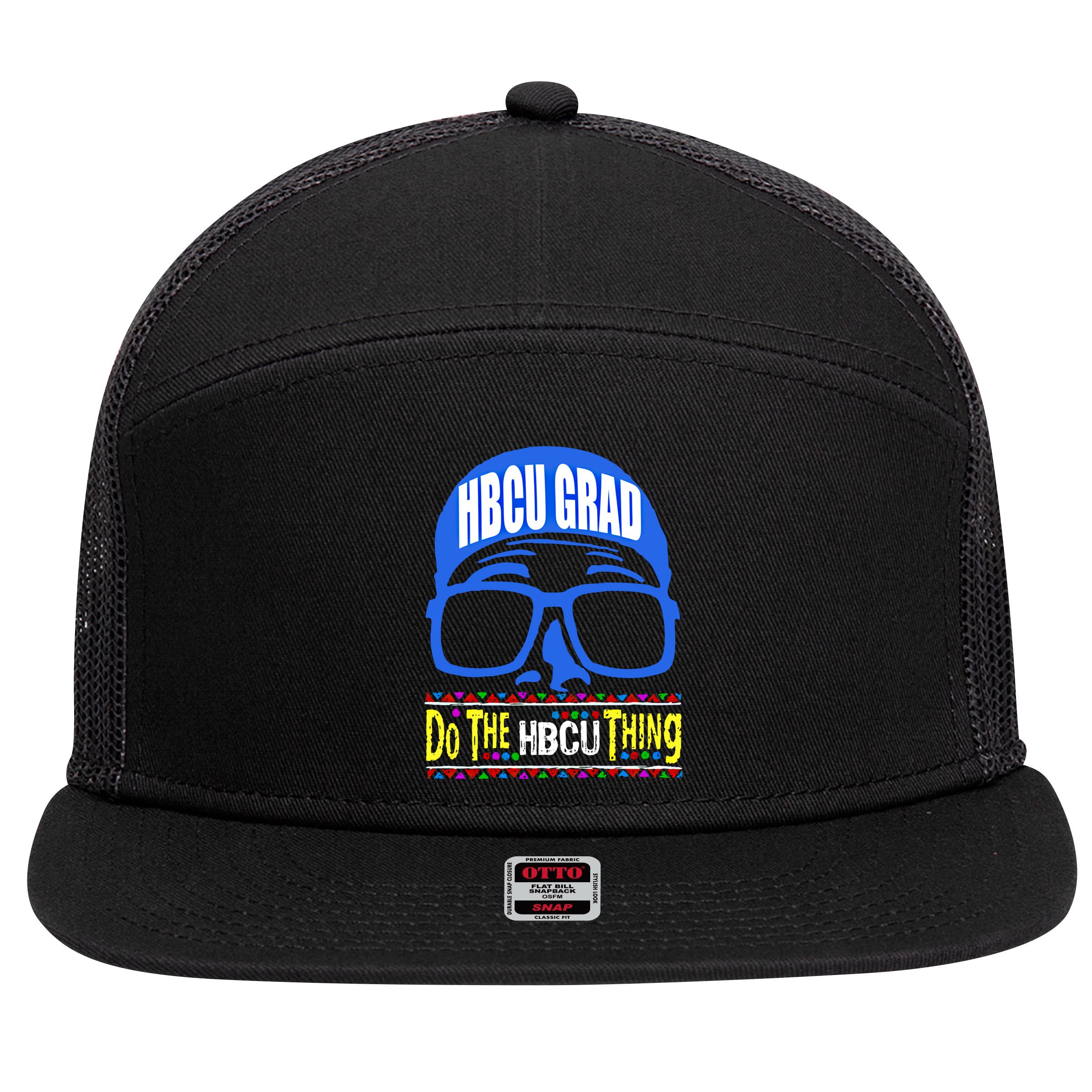 Hbcu Grad Alumni/alumna Do The Hbcu Thing Gift 7 Panel Mesh Trucker Snapback Hat