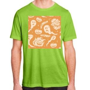 Halloween Ghosts And Pumpkins Adult ChromaSoft Performance T-Shirt