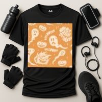Halloween Ghosts And Pumpkins Cooling Performance Crew T-Shirt
