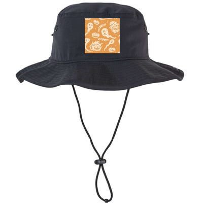 Halloween Ghosts And Pumpkins Bucket Hat
