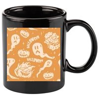 Halloween Ghosts And Pumpkins 11oz C Handle Ceramic Mug