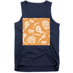 Halloween Ghosts And Pumpkins Tank Top