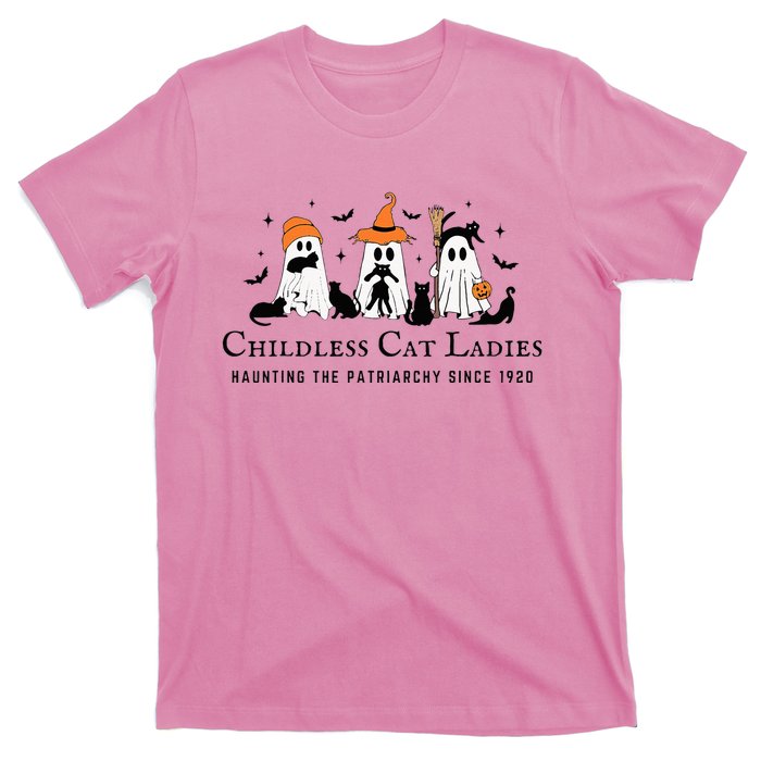 Halloween Ghost Black Cat Childless Cat Lady Kamala Harris T-Shirt