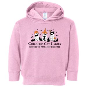 Halloween Ghost Black Cat Childless Cat Lady Kamala Harris Toddler Hoodie