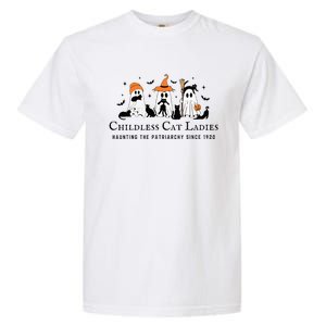 Halloween Ghost Black Cat Childless Cat Lady Kamala Harris Garment-Dyed Heavyweight T-Shirt