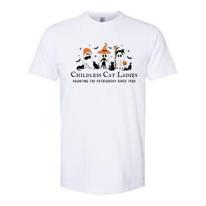 Halloween Ghost Black Cat Childless Cat Lady Kamala Harris Softstyle CVC T-Shirt