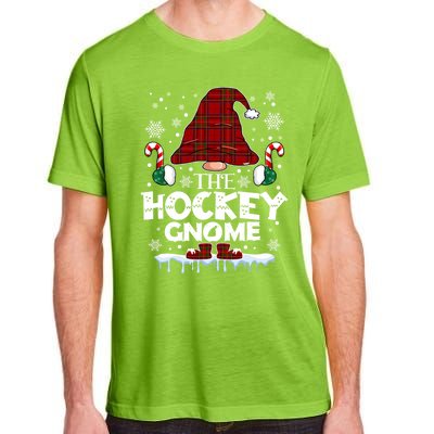 Hockey Gnome Buffalo Plaid Matching Family Christmas Pajama Gift Adult ChromaSoft Performance T-Shirt