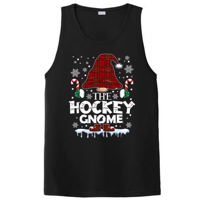 Hockey Gnome Buffalo Plaid Matching Family Christmas Pajama Gift PosiCharge Competitor Tank