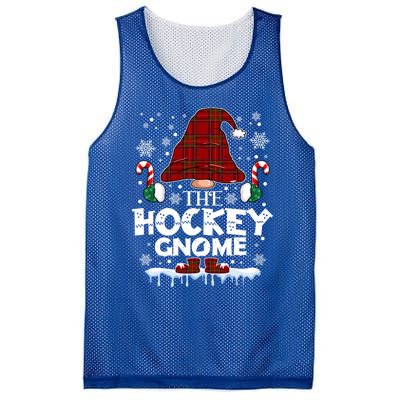 Hockey Gnome Buffalo Plaid Matching Family Christmas Pajama Gift Mesh Reversible Basketball Jersey Tank