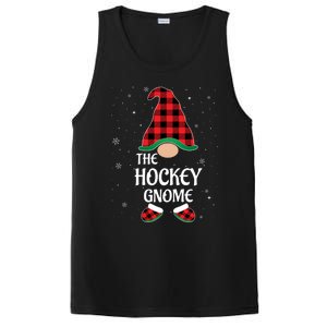 Hockey Gnome Buffalo Red Plaid Matching Christmas Pajama Gift PosiCharge Competitor Tank