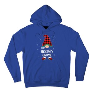 Hockey Gnome Buffalo Red Plaid Matching Christmas Pajama Gift Hoodie