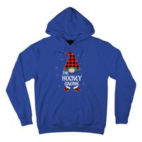 Hockey Gnome Buffalo Red Plaid Matching Christmas Pajama Gift Hoodie