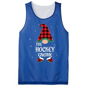 Hockey Gnome Buffalo Red Plaid Matching Christmas Pajama Gift Mesh Reversible Basketball Jersey Tank