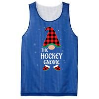 Hockey Gnome Buffalo Red Plaid Matching Christmas Pajama Gift Mesh Reversible Basketball Jersey Tank