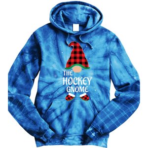 Hockey Gnome Buffalo Red Plaid Matching Christmas Pajama Gift Tie Dye Hoodie