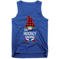 Hockey Gnome Buffalo Red Plaid Matching Christmas Pajama Gift Tank Top