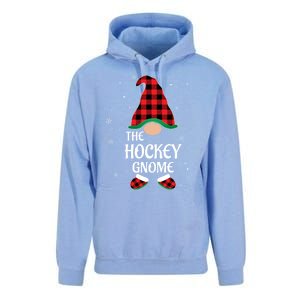 Hockey Gnome Buffalo Red Plaid Matching Christmas Pajama Gift Unisex Surf Hoodie