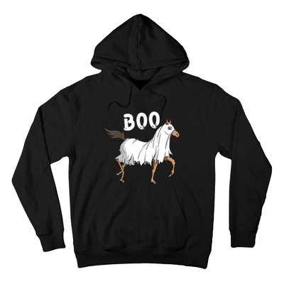 Horse Ghost Boo Equestrian Horse Lover Farmer Halloween Hoodie