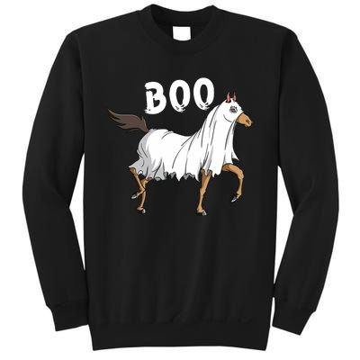 Horse Ghost Boo Equestrian Horse Lover Farmer Halloween Sweatshirt