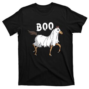 Horse Ghost Boo Equestrian Horse Lover Farmer Halloween T-Shirt