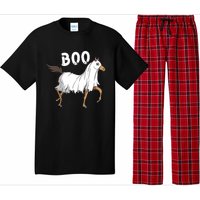 Horse Ghost Boo Equestrian Horse Lover Farmer Halloween Pajama Set