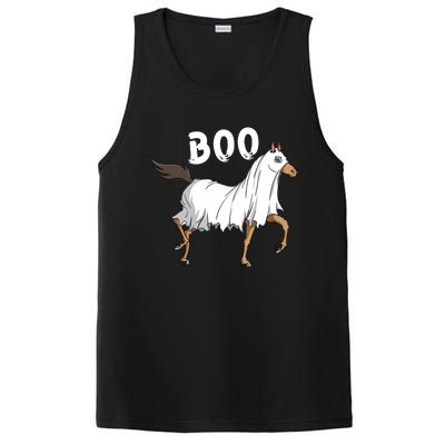 Horse Ghost Boo Equestrian Horse Lover Farmer Halloween PosiCharge Competitor Tank