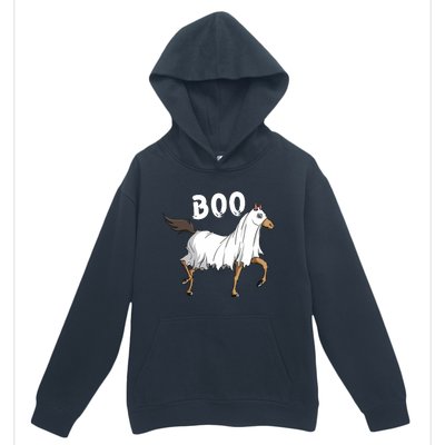 Horse Ghost Boo Equestrian Horse Lover Farmer Halloween Urban Pullover Hoodie