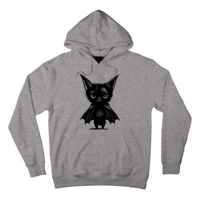 Halloween: Grumpy Black Kitten In Bat Costume Tall Hoodie