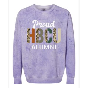 HBCU Grad Black Grad Black College Alumni Leopard Colorblast Crewneck Sweatshirt