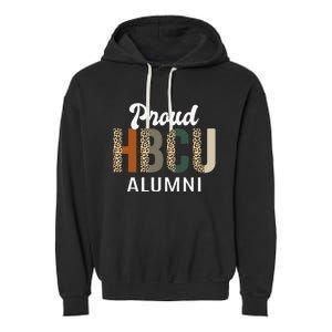 HBCU Grad Black Grad Black College Alumni Leopard Garment-Dyed Fleece Hoodie