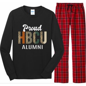 HBCU Grad Black Grad Black College Alumni Leopard Long Sleeve Pajama Set