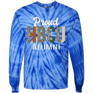 HBCU Grad Black Grad Black College Alumni Leopard Tie-Dye Long Sleeve Shirt