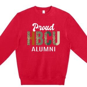 HBCU Grad Black Grad Black College Alumni Leopard Premium Crewneck Sweatshirt