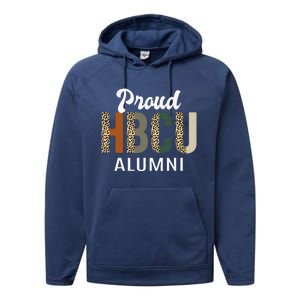 HBCU Grad Black Grad Black College Alumni Leopard Performance Fleece Hoodie