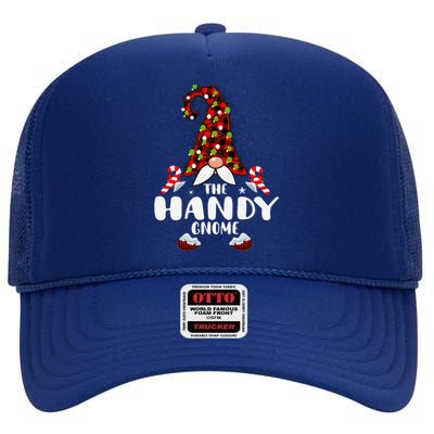 Handy Gnome Buffalo Plaid Matching Family Christmas Pajama High Crown Mesh Back Trucker Hat