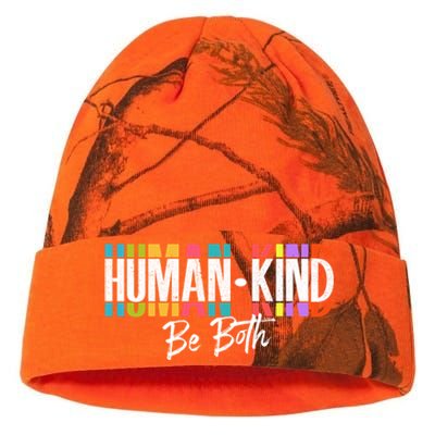 Humankind Gift Be Both Gift Support Human Kindness Gift Equality Kind Gift Kati Licensed 12" Camo Beanie