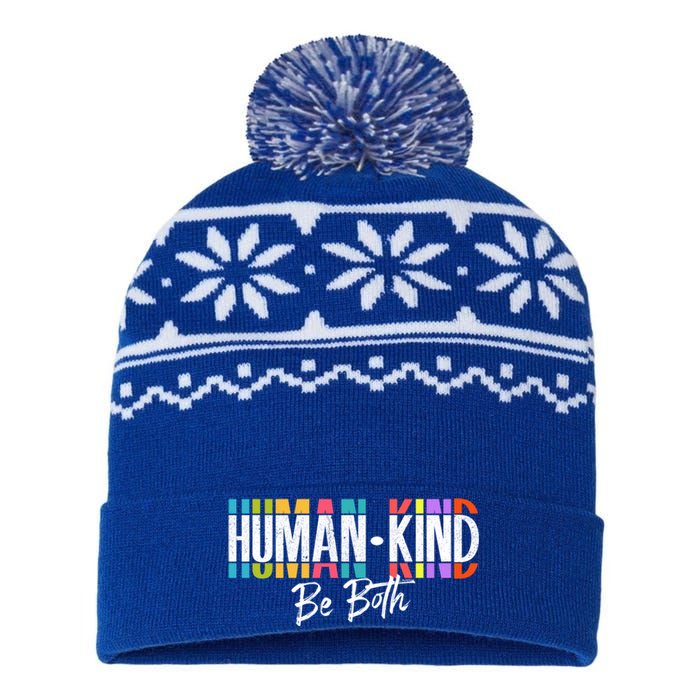 Humankind Gift Be Both Gift Support Human Kindness Gift Equality Kind Gift USA-Made Snowflake Beanie