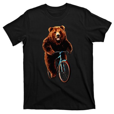 Happy Grizzly Bear Cycling Mountain Bike Bicycle T-Shirt