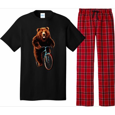 Happy Grizzly Bear Cycling Mountain Bike Bicycle Pajama Set