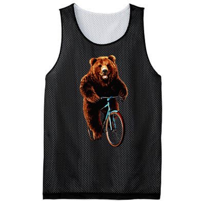 Happy Grizzly Bear Cycling Mountain Bike Bicycle Mesh Reversible Basketball Jersey Tank