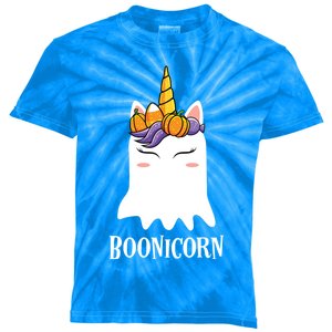 Halloween Ghost Boonicorn Unicorn Funny Gift Kids Tie-Dye T-Shirt