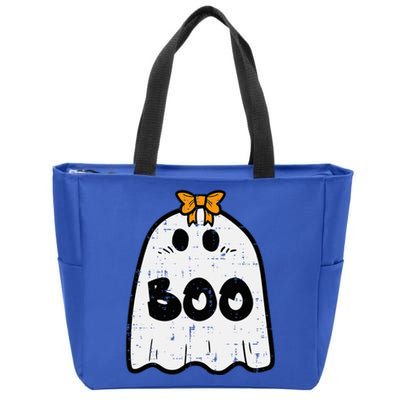 Halloween Ghost Boo Costume Zip Tote Bag