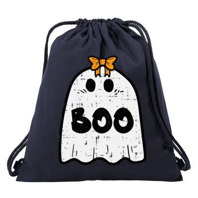 Halloween Ghost Boo Costume Drawstring Bag