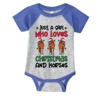 Horse Girl Christmas Horse Owner Horse Lover Xmas Party Gift Infant Baby Jersey Bodysuit