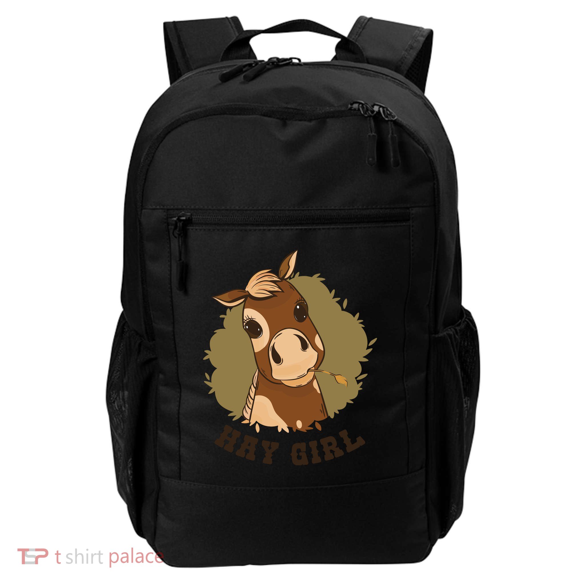 Hay Girl Cute Horse Backpack
