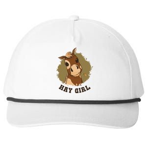 Hay Girl Cute Horse Snapback Five-Panel Rope Hat