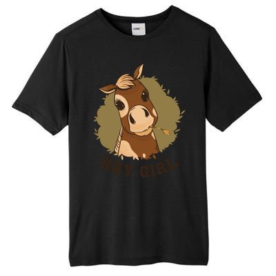 Hay Girl Cute Horse Tall Fusion ChromaSoft Performance T-Shirt